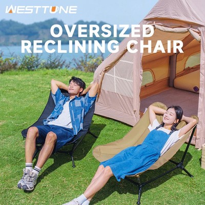 WESTTUNE Klappbarer Liegestuhl übergroß Camping Aluminium Outdoor Klappstuhl