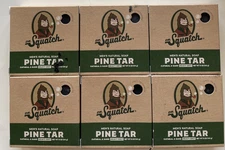 6 Dr. Squatch Natural Soap Pine Tar Bar Heavy Grit  5 oz ea