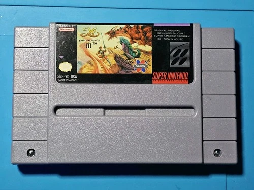 Ys III Wanderers from Ys - SNES (1992)  Cartridge Only MINT Tested