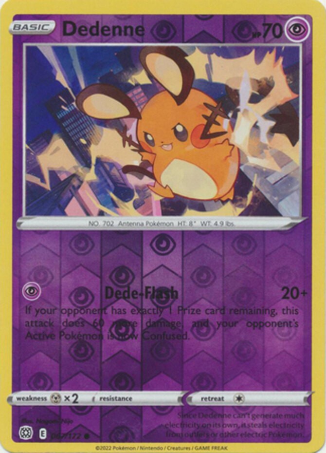 Dedenne - 067/172 - Common - Reverse Holo (Lp) Brilliant Stars - Psychic Pokémon