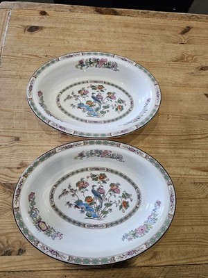 2 x Wedgwood 11'' offene ovale Servierschalen: KUTANI CRANE