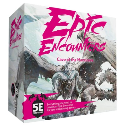 Epic Encounters: Cave of The Manticore Game with a Huge boss Mini, Double-Sid...