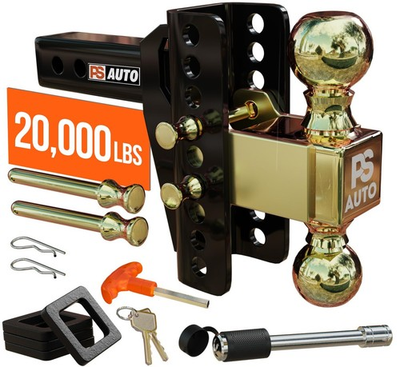 #ad Adjustable Drawbar Trailer Hitch 20000 LBS Fits 2 and 2 5 16 Inch Balls ... $107.81