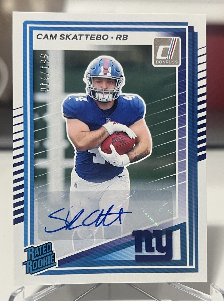 CAM SKATTEBO 2025 Panini Donruss Rated Rookie AUTO Rookie Card #/199 Giants