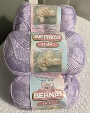 5-Bernat Baby SOFT LILAC 21185 1 Super Fine Wt Yarn 100 Acrylic Knit Crochet