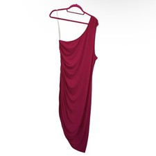 A New Day Pink Sleeveless One-Shoulder Knit Bodycon Dress Size XXL
