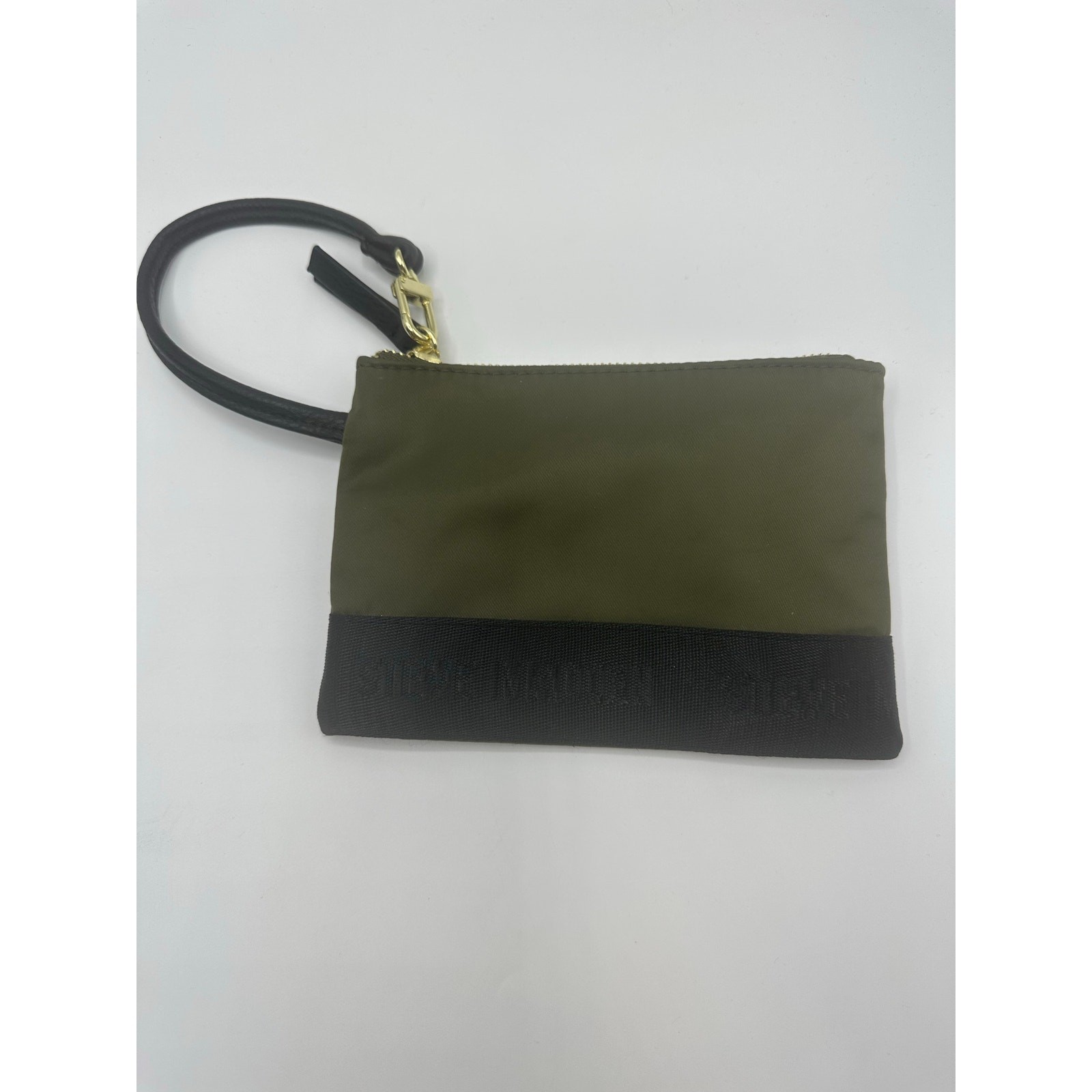 Steve Madden Army Green/Black Wristlet Excellent Used