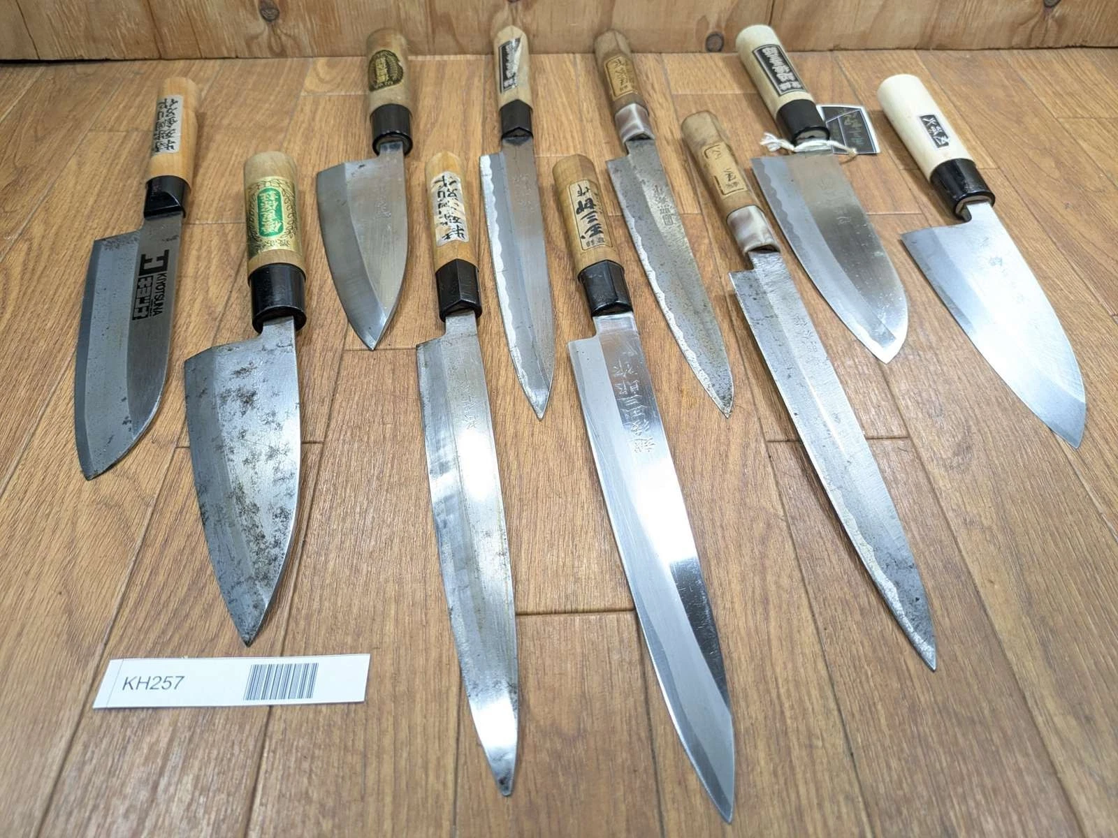 Damaged Lot of Japanese Chef's Kitchen Knives hocho set from Japan KH257