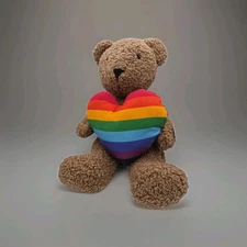 NWT NEW Pottery Barn Trevor Project Heart Teddy Bear Pillow Plush Support LGBTQ