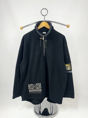 Bogner North West Passage Fleece Pullover Men L Black Half Zip Made In Italy