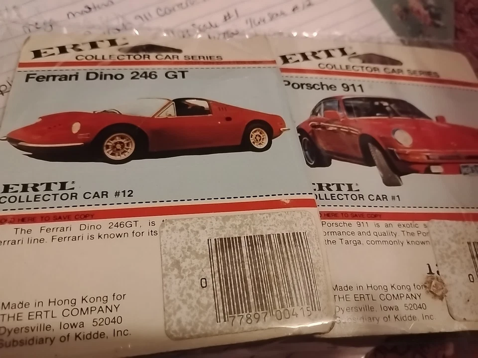 РЕДКАЯ-ERTL 1/64 масштаб PPORSCHE 911 литой (#1890) и Ferrari Dino 246GT. - Изображение 4 из 4