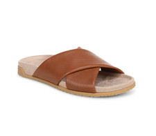 NEW VIONIC Women's Etna Slide Sandal - Tan Leather