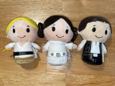 Hallmark Itty Bittys Star Wars Plush Luke Skywalker, Princess Leia Han Solo Set