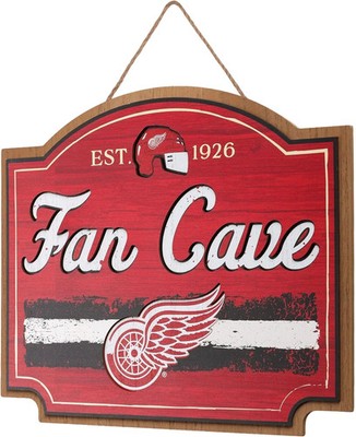 NHL Official Primary Logo Established 15'' Fan Cave Wall Sign (Detroit Red Wings,