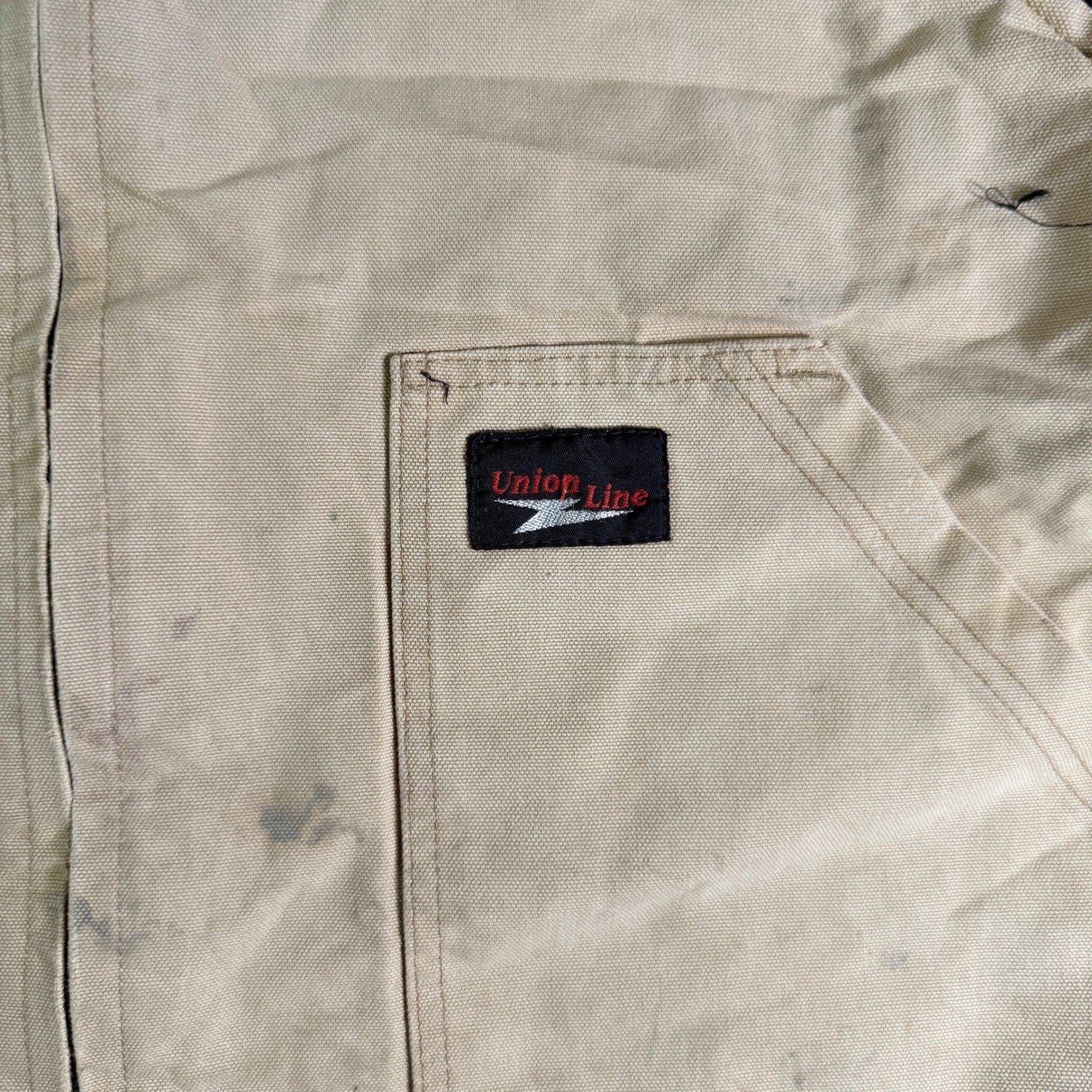 United Garment Workers Union Line Quilted Lined Canvas Work Vest Tan - second product detail image