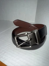 Bulliant Black To Brown Genuine Leather Reversible Belt Size 38 NWOT