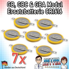 7x CR1616 Batterie +Lötfahne für GameBoy Modul Spielstand Speicher Pokemon Mario