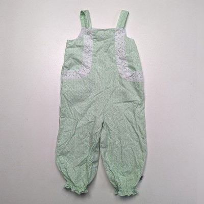 Posh Pickle Girls Romper Girls Size 18m Green Floral Bubble Boutique
