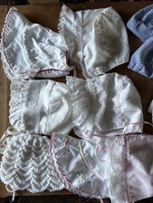 Vintage Baby lace Bonnets  Hats Lot  Victorian style 11 