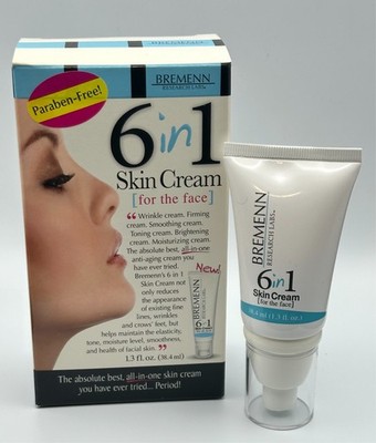 Bremenn 6 in 1 Skin Cream for Face 1.3 oz Anti-Aging Wrinkle Firming NEW Boxed