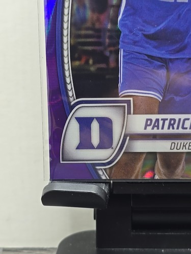 2024-25 Bowman Chrome University Basketball Purple Lava 58 Patrick Ngongba, Duke - Picture 5 of 6