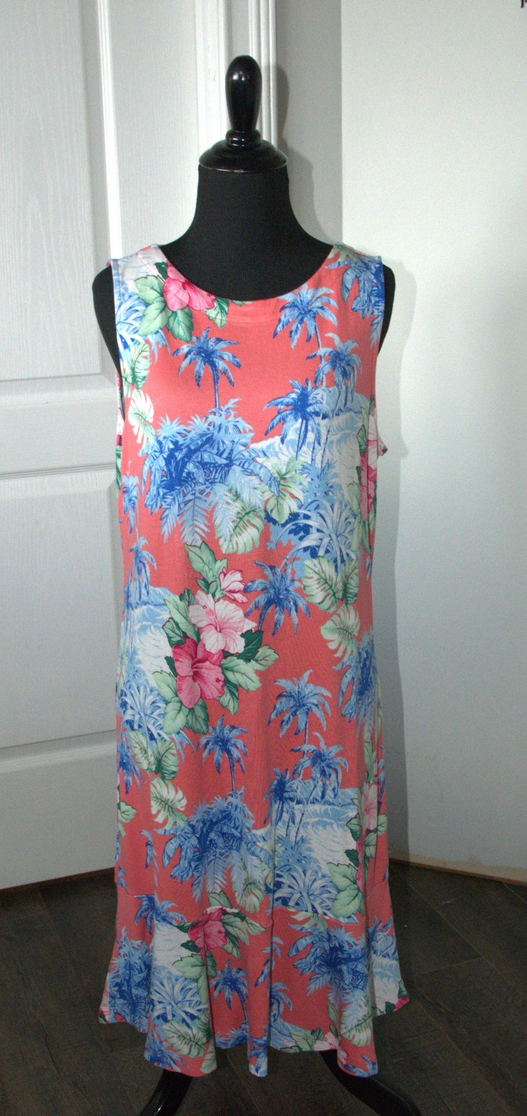 Tommy Bahama Dress Light Pomodoro Darcy Manta Bay Flounce size Large