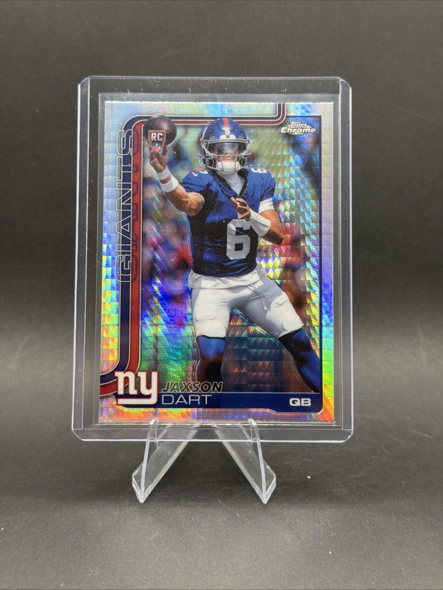 2025 Topps Chrome Football Jaxson Dart Pulsar Refractor #306