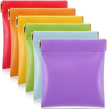6 Pcs Squeeze Coin Purse Change Pouch Holder Small Makeup Bag Storage for Women