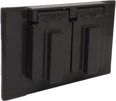 Sealproof 1-Gang Duplex Horizontal Weatherproof Outlet Cover, Single Gang Duplex
