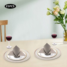 25 Pcs Clear Charger Plates Table Charger Plates Dinner Charger Plates