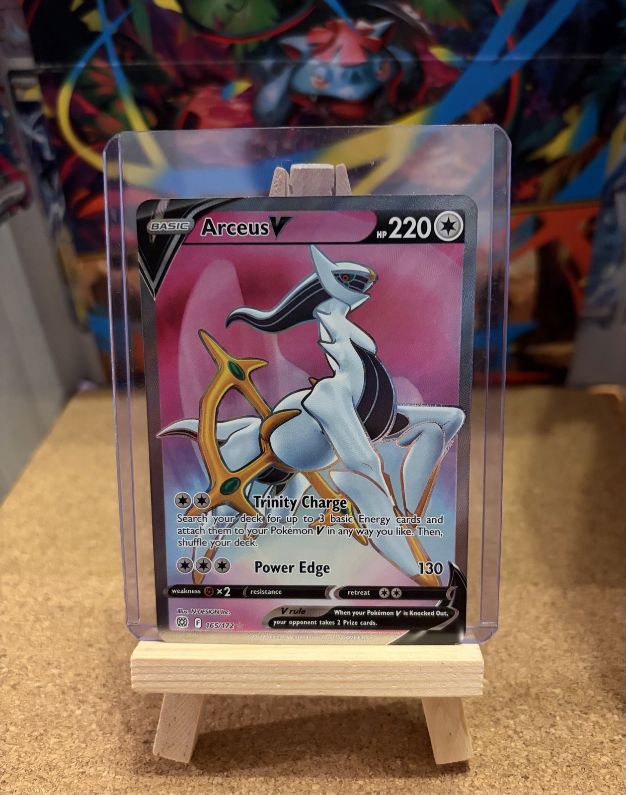 Pokemon Card Arceus V 165/172 Brilliant Stars Rare Full Art Near Mint