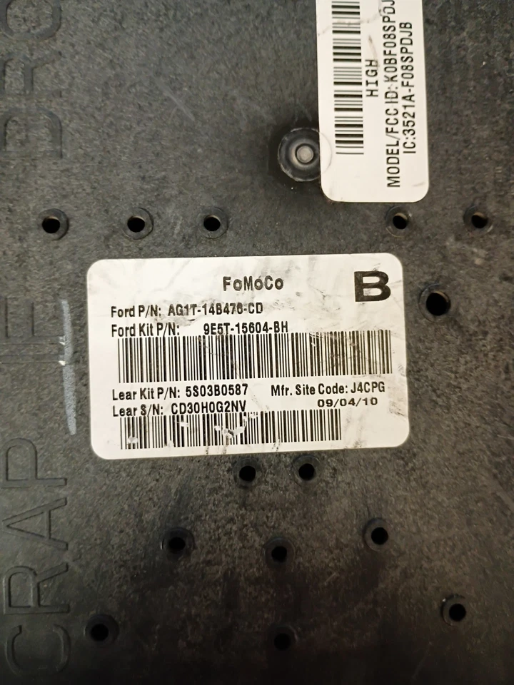 Caixa de fusíveis relé multifuncional Ford Taurus 2010-2013 fabricante de equipamento original AG1T-14B476-CD - Imagem 3 de 4