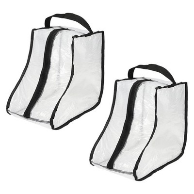 2pcs Tall Boots Storage Bag Dust Proof Boots Carry Bag for Home Travel Black