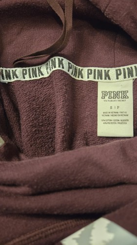 VictoriaS Secret PINK Size S/P Hoodie Pullover Purple / Pink logo - Picture 3 of 4