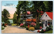 DELAVAN LAKE, WI Wisconsin ~ 1949 ~ Assembly Park LINCOLN AVENUE  Scene Postcard