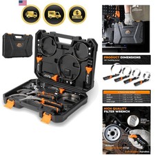 8-piece Oil Filter Wrench Set Adjustable Oil Filter Wrenches 2-34 To 5-1...