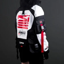 Techwear Cyberpunk Windproof Bomber Jacket Unisex  – TECHRACER Breaker White