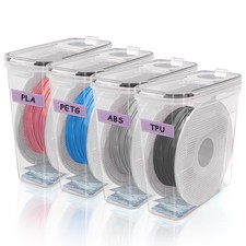 AJOYIB 3D Printer Filament Storage Box, 4Pack Dry Box with Reusable Silica Ge...