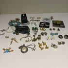 VTG Lot of Costume Jewelry Pins Brooches Bracelets Necklaces Earrings Cufflinks