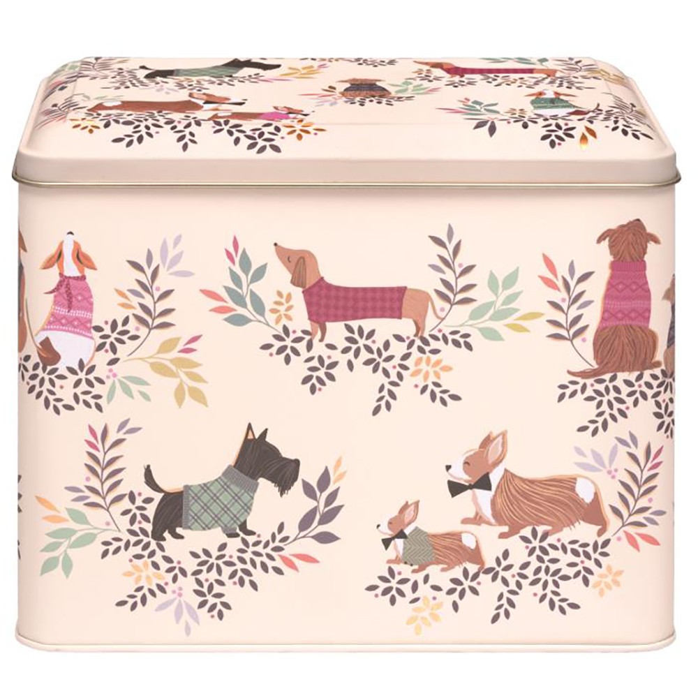 Sara Miller Dapper Dogs Extra Large Storage Caddy Tin SM3107