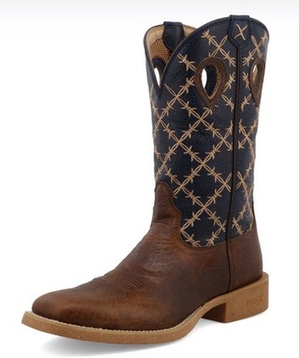 Men's 12 D Twisted X MXTR004 Tech X CellStretch Square Toe Brown Cowboy Boots