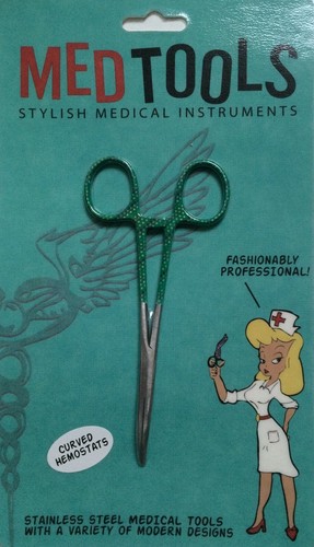 Hemostato curvo de 5,5" - acero inoxidable con diseños divertidos - herramientas médicas modernas - Imagen 15 de 16