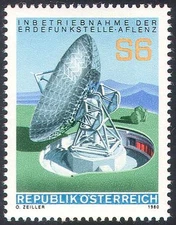  Austria 1980 Aflenz Satellite Station/Radio Dish/Communications 1v (n42560)