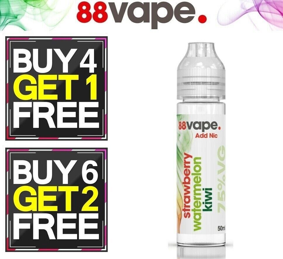88Vape Strawberry Watermelon Kiwi E-Liquid 50ml E-Cig 0mg Nicotine  Shortfill for sale online | eBay UK
