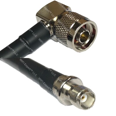 LMR400 N MALE ANGLE to TNC FEMALE Coaxial RF Cable USA-Ship Lot