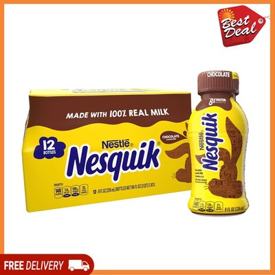 Nesquik Chocolate Lowfat Milk Ready to Drink 12 Pack of 8 fl oz