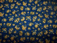 Wet Nose Designs BIG KITTY CAT COLLAR 5/8" Wide Buttercup on Blue Yellow Flowers