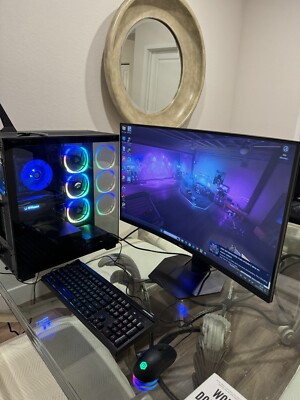 gaming pc desktop computer with monitor | eBay
