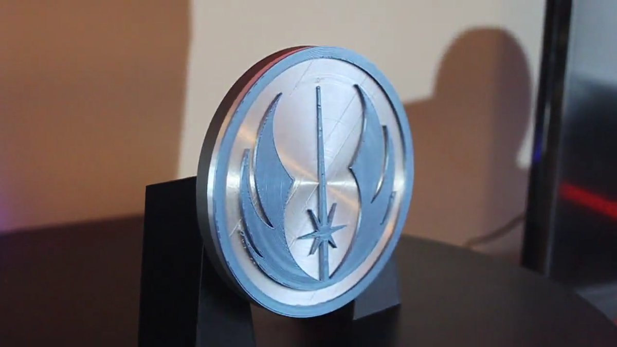 Jedi Order Emblem 3D printed Logo Sign Wall Desk Shelf Art