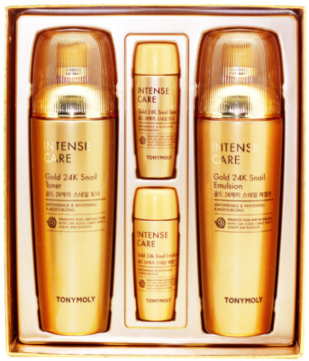 Tonymoly Intense Care Gold 24K Snail 2 pc Set Toner Emulsion